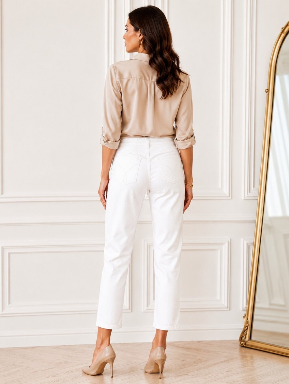 Calvin Klein White Skinny Crop Jeans Size 10 Mid Rise Stretch Denim Ankle Pants - Picture 2 of 8